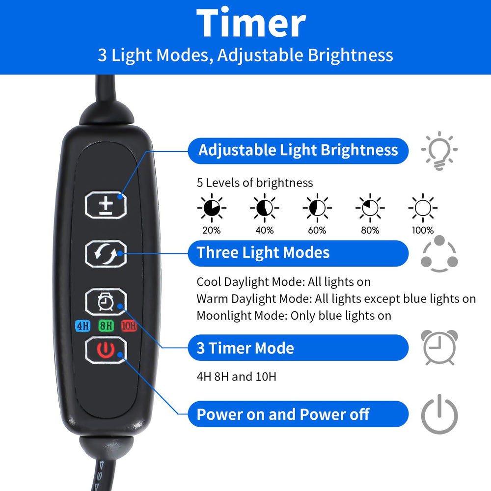AQUANEAT LED light daylight mode provides bright, natural daytime illumination for tanks.