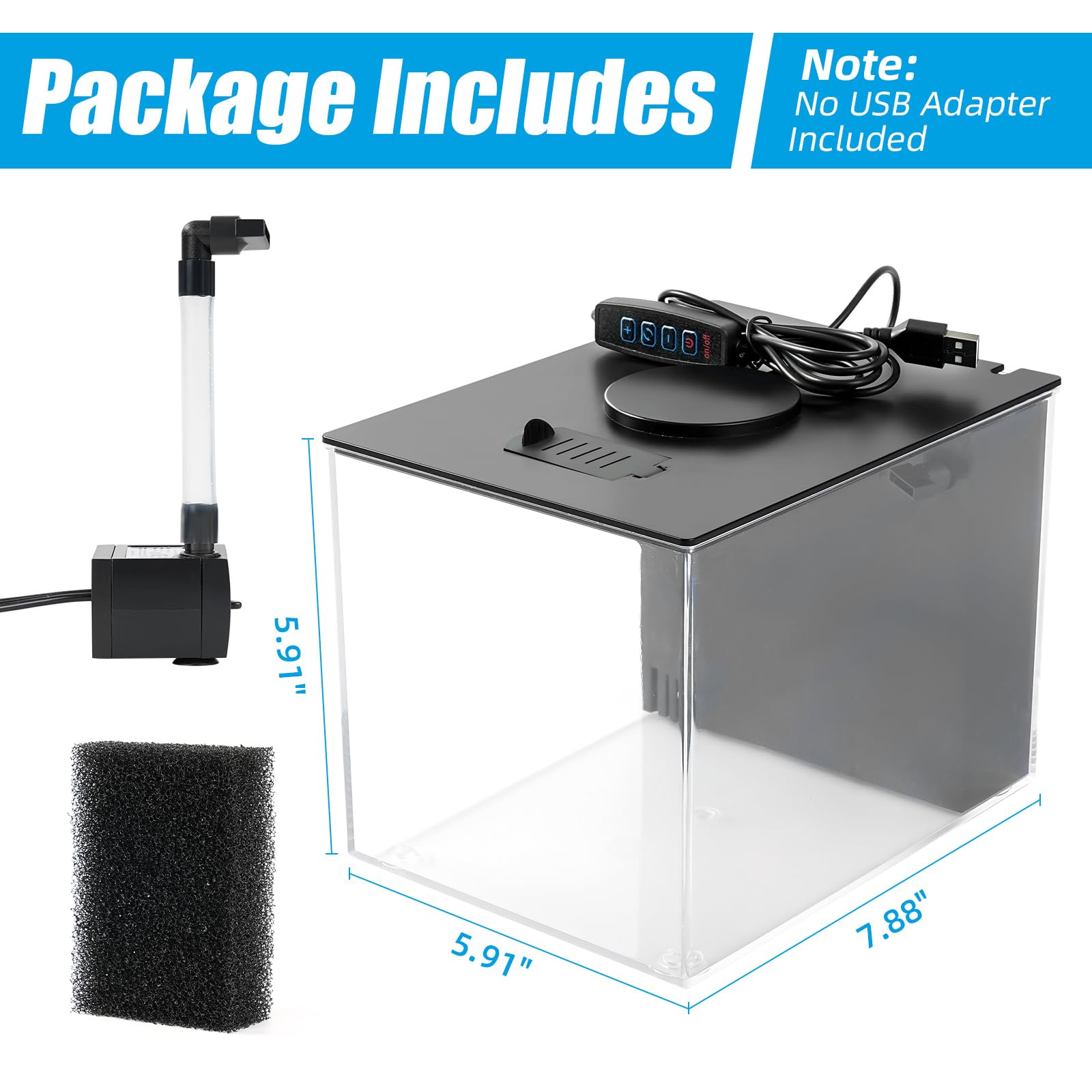 AQUANEAT four silicone feet provide stability and quiet operation.