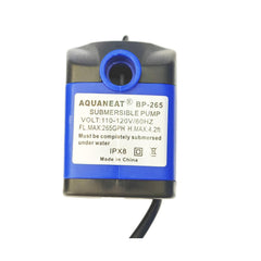 AQUANEAT small fountain pump submerged in water ready for use.