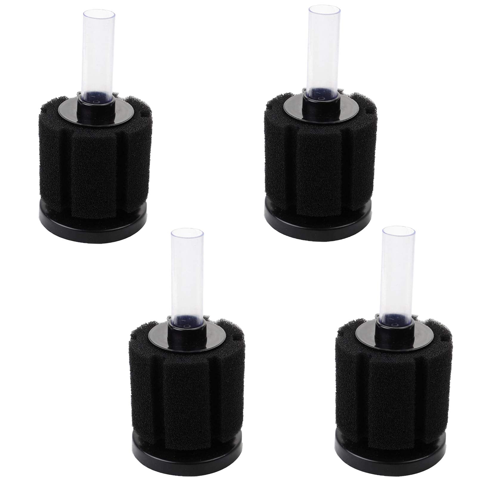 AQUANEAT sponge filter 4-pack for fry and nano tanks promotes gentle biological filtration.