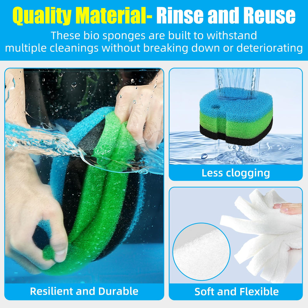 AQUANEAT fine black sponge pad traps small particles while preserving flow.