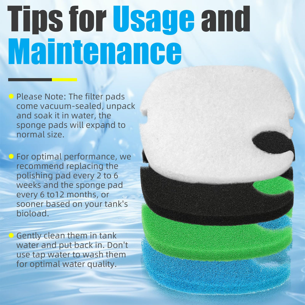 AQUANEAT white floss pad removes fine debris for clearer water.