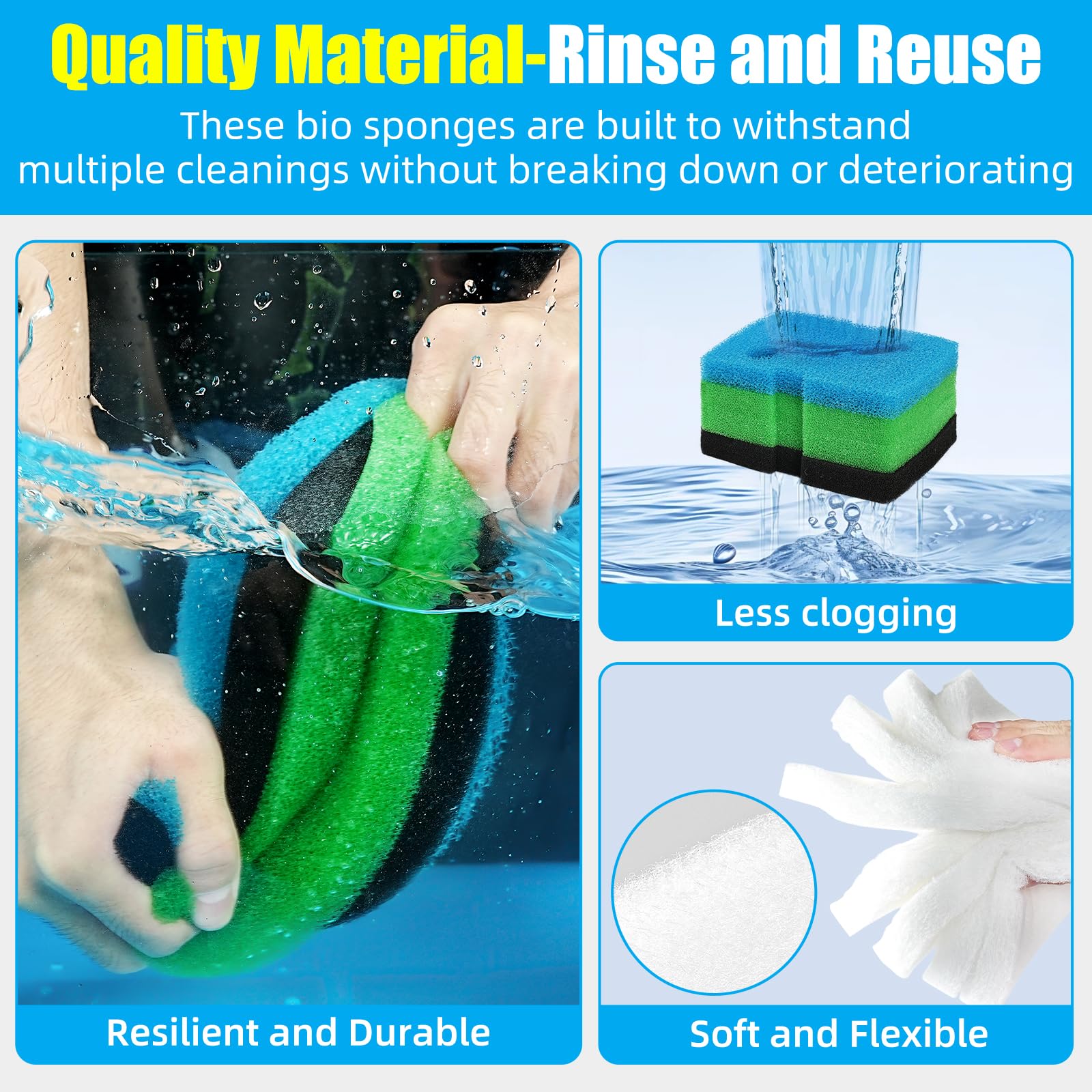 AQUANEAT white floss pads for fine particle filtration
