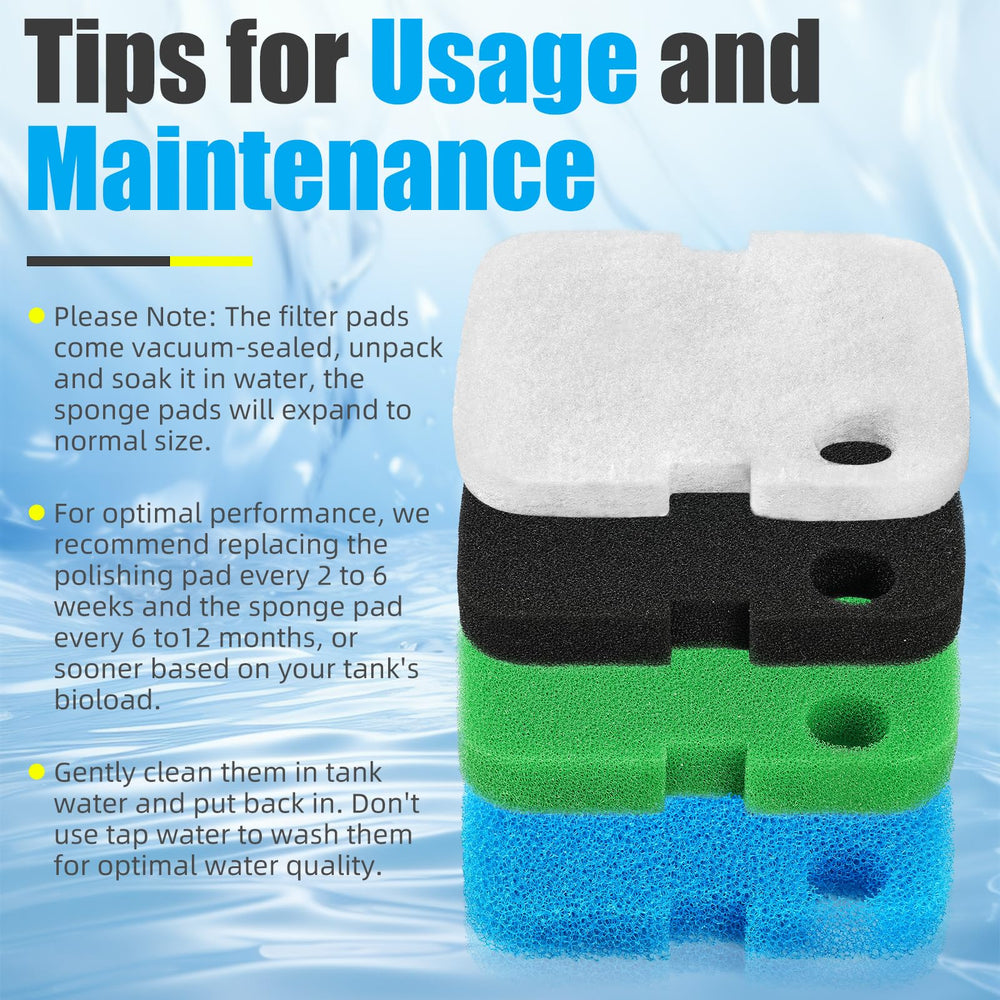 AQUANEAT white floss pads provide final filtration of fine particles