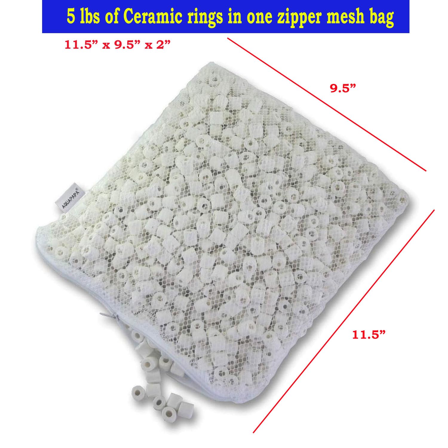 Aquapapa AQUACITY porous ceramic media ideal for freshwater and saltwater tanks.