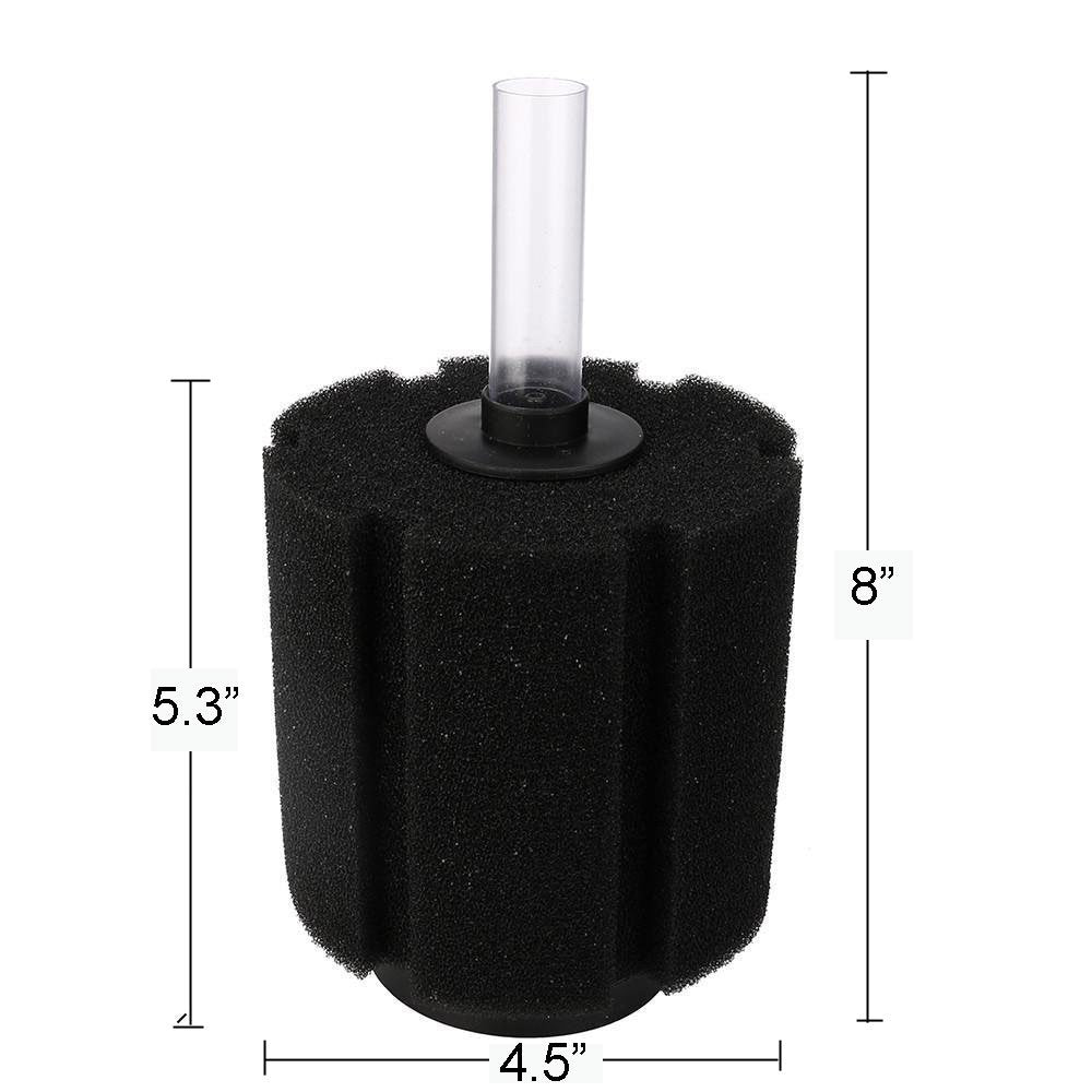 Aquapapa Bio Sponge Filter being installed with an air pump for easy setup.