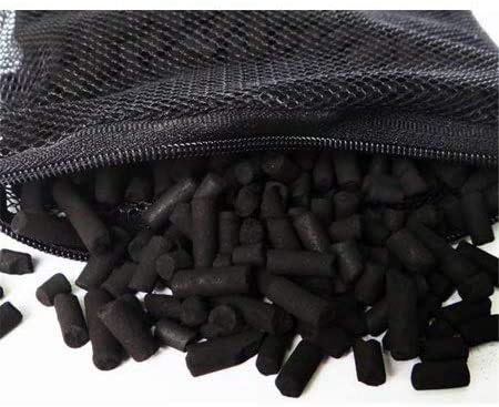 Aquapapa activated charcoal promotes clearer water in a thriving aquarium.