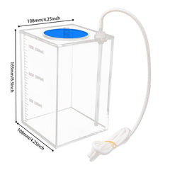 Acryli Made reservoir displays capacity scale for precise dosing.