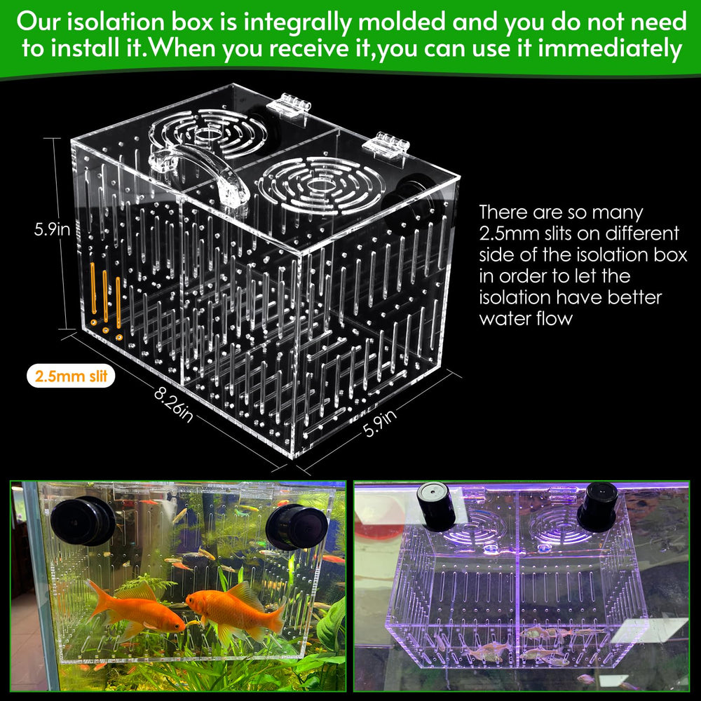 Removable isolation divider inside the Aquarium Choice unit for flexible setup.