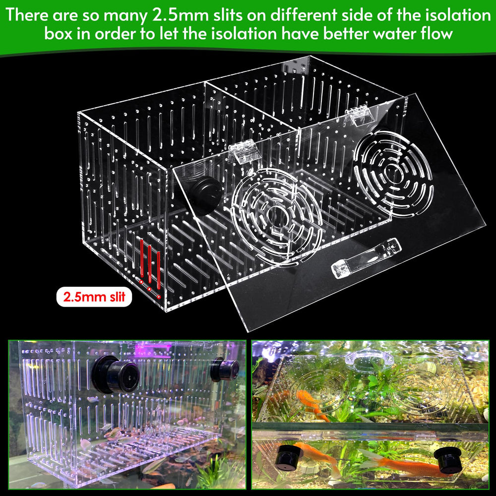  Top feeding holes and lid handles designed for rimed or rimless tanks