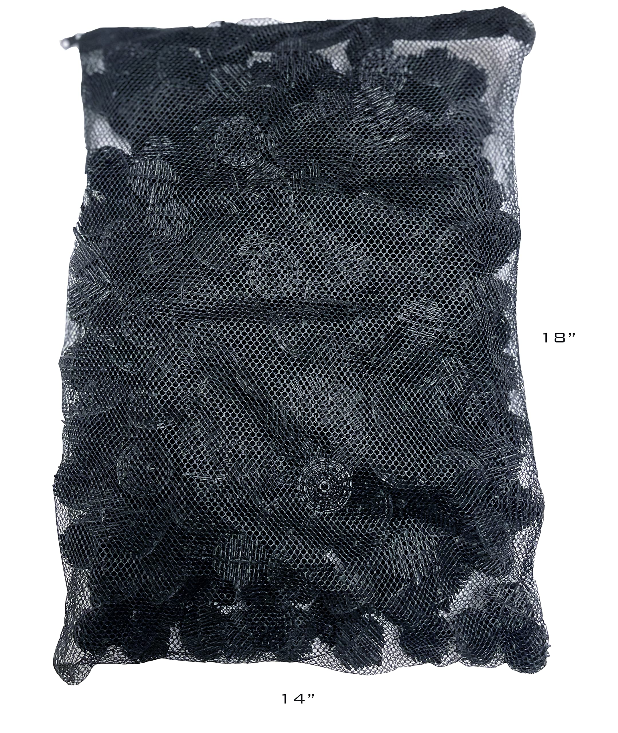 Bio balls with spined surface area by Aquarium Masters, promoting bacterial growth in filters.