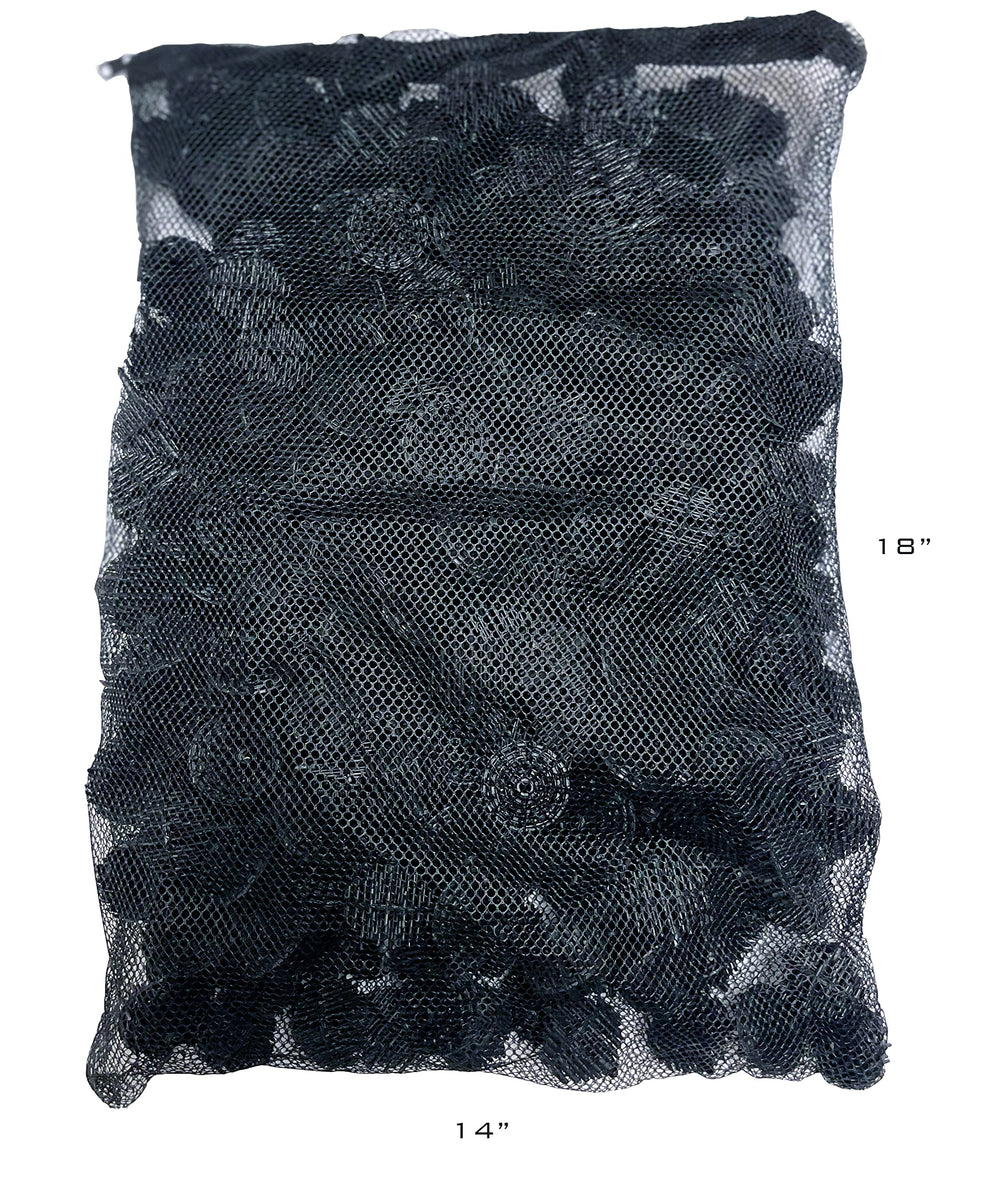 Bio balls with spined surface area by Aquarium Masters, promoting bacterial growth in filters.