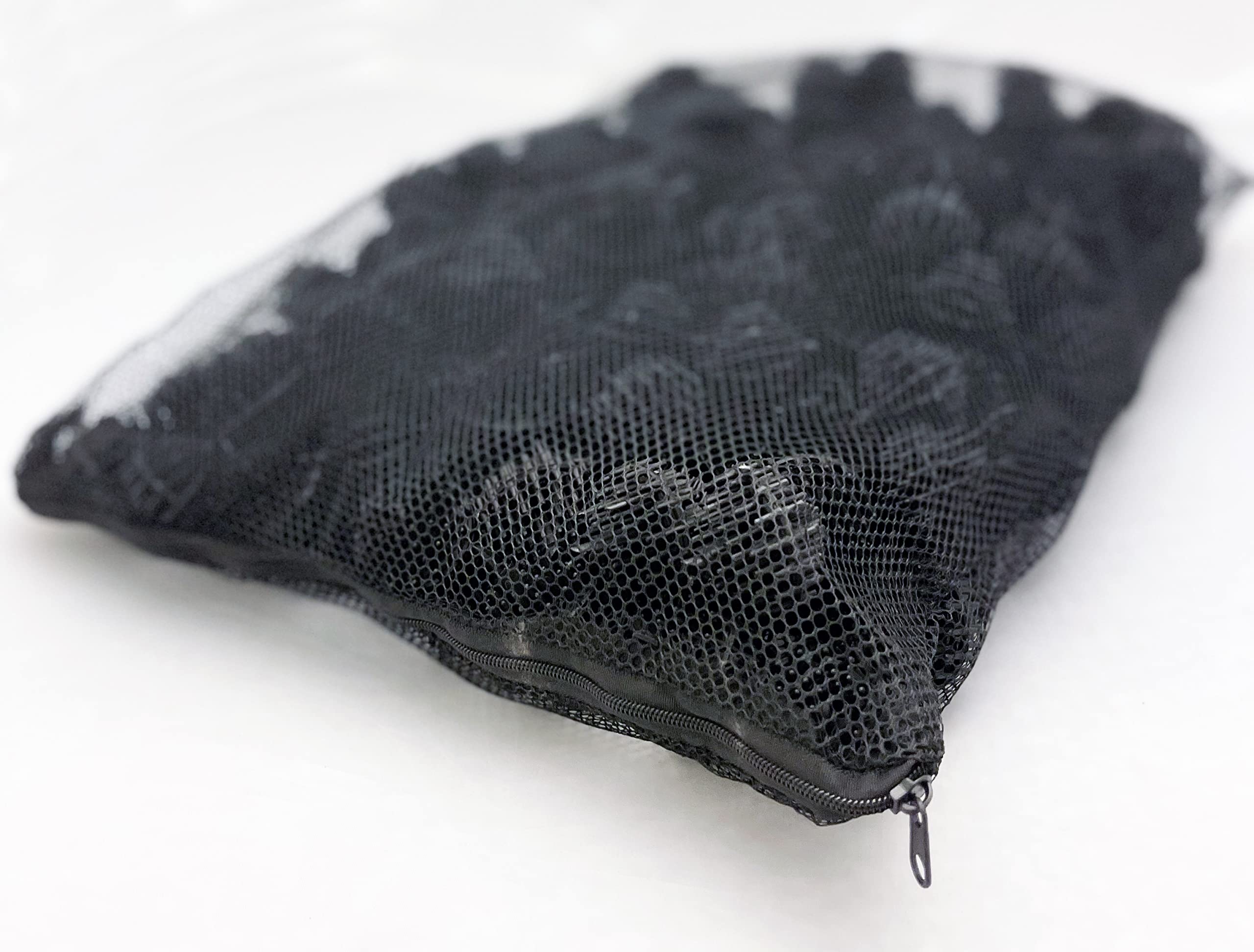 Mesh bag with zipper by Aquarium Masters for easy access and media management.
