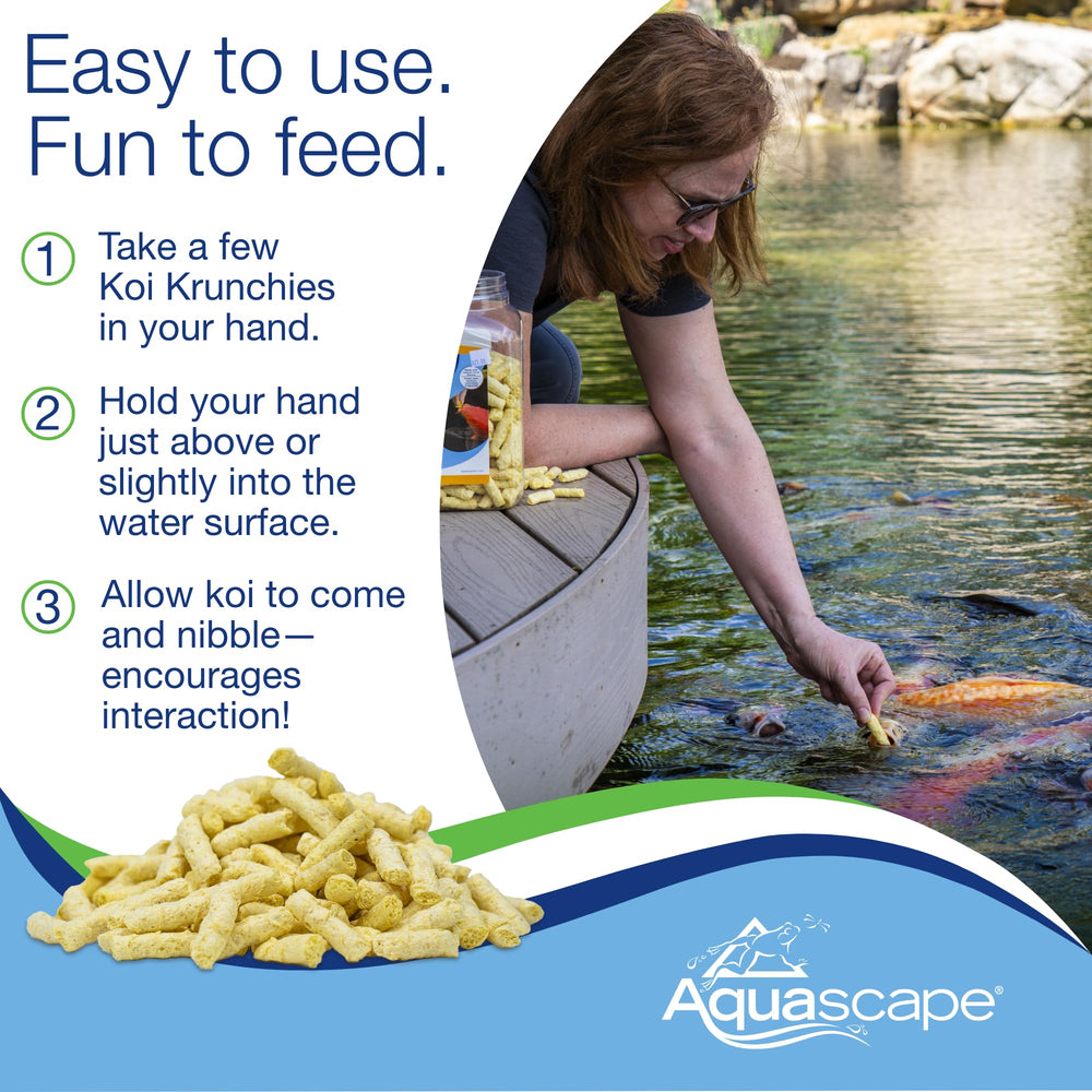 Aquascape Koi Krunchies made with natural ingredients for quality nutrition.
