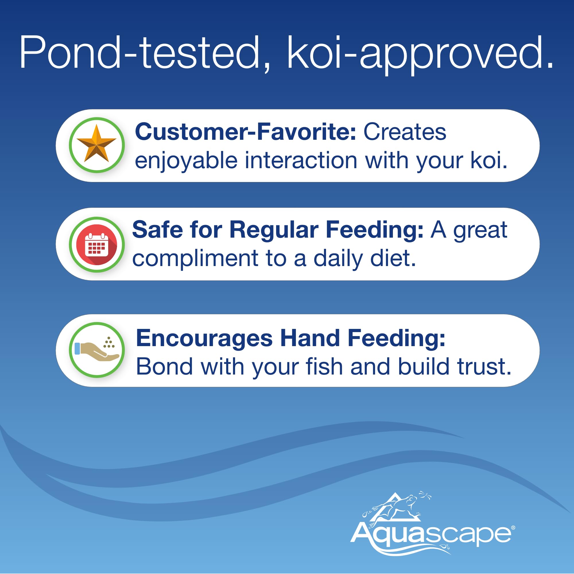 Aquascape Koi Krunchies rich in vitamin C for supporting koi health.