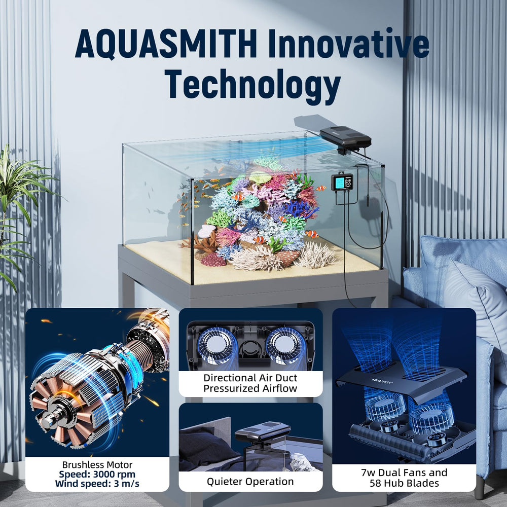 AQUASMITH aquarium chiller fan clip-adjustment for easy mounting