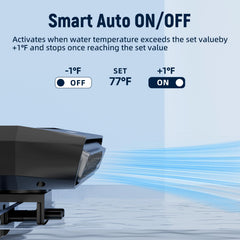 AQUASMITH aquarium chiller fan controller display with set and real-time temps