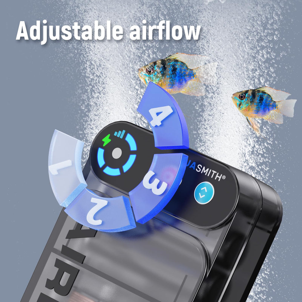 AQUASMITH live bait aerator dual-hole design enabling simultaneous airflow.