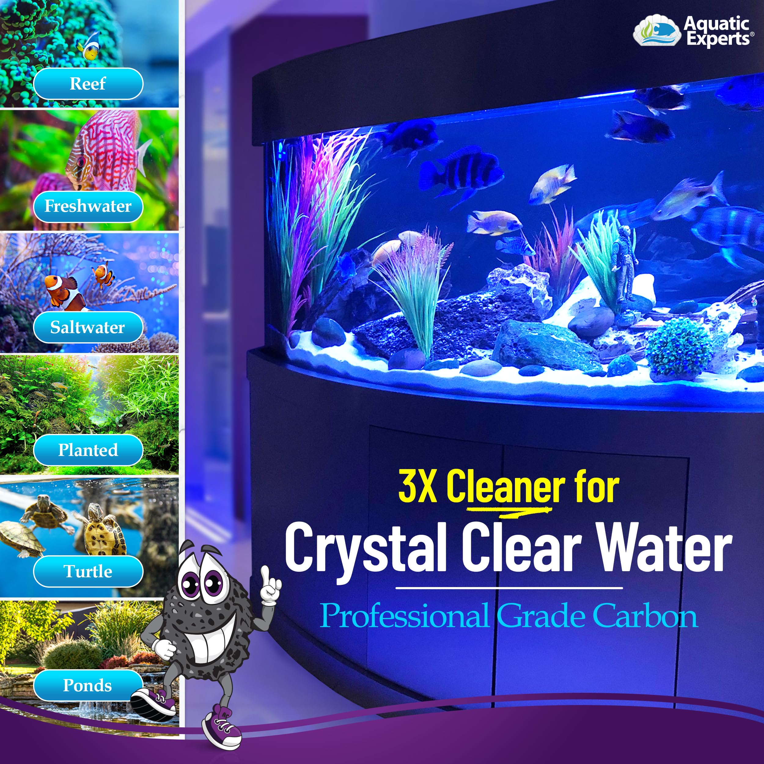 Aquatic Experts 3 lb bulk pack of activated carbon.