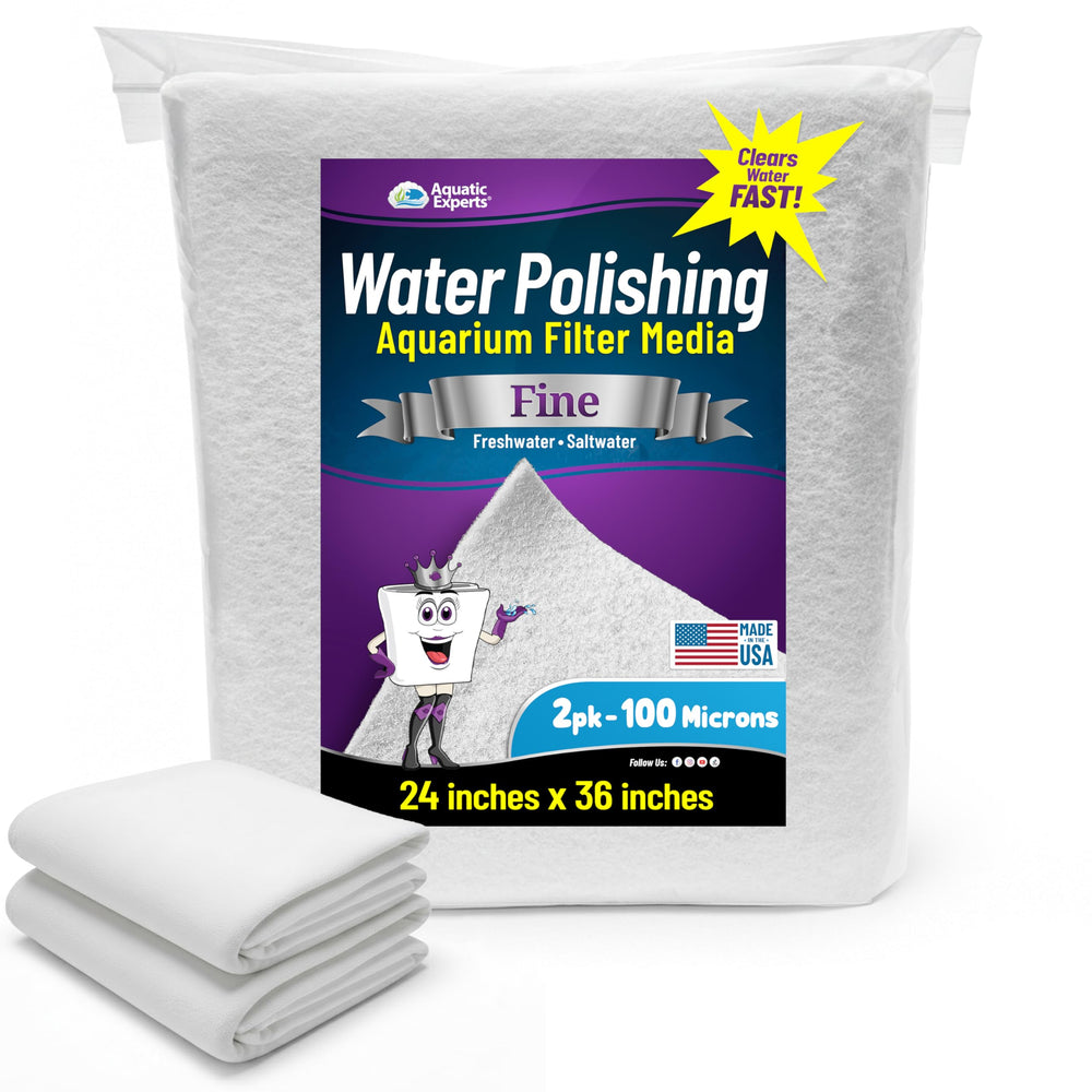 Aquatic Experts polishing pad for aquarium filtration captures fine particles for crystal-clear water.