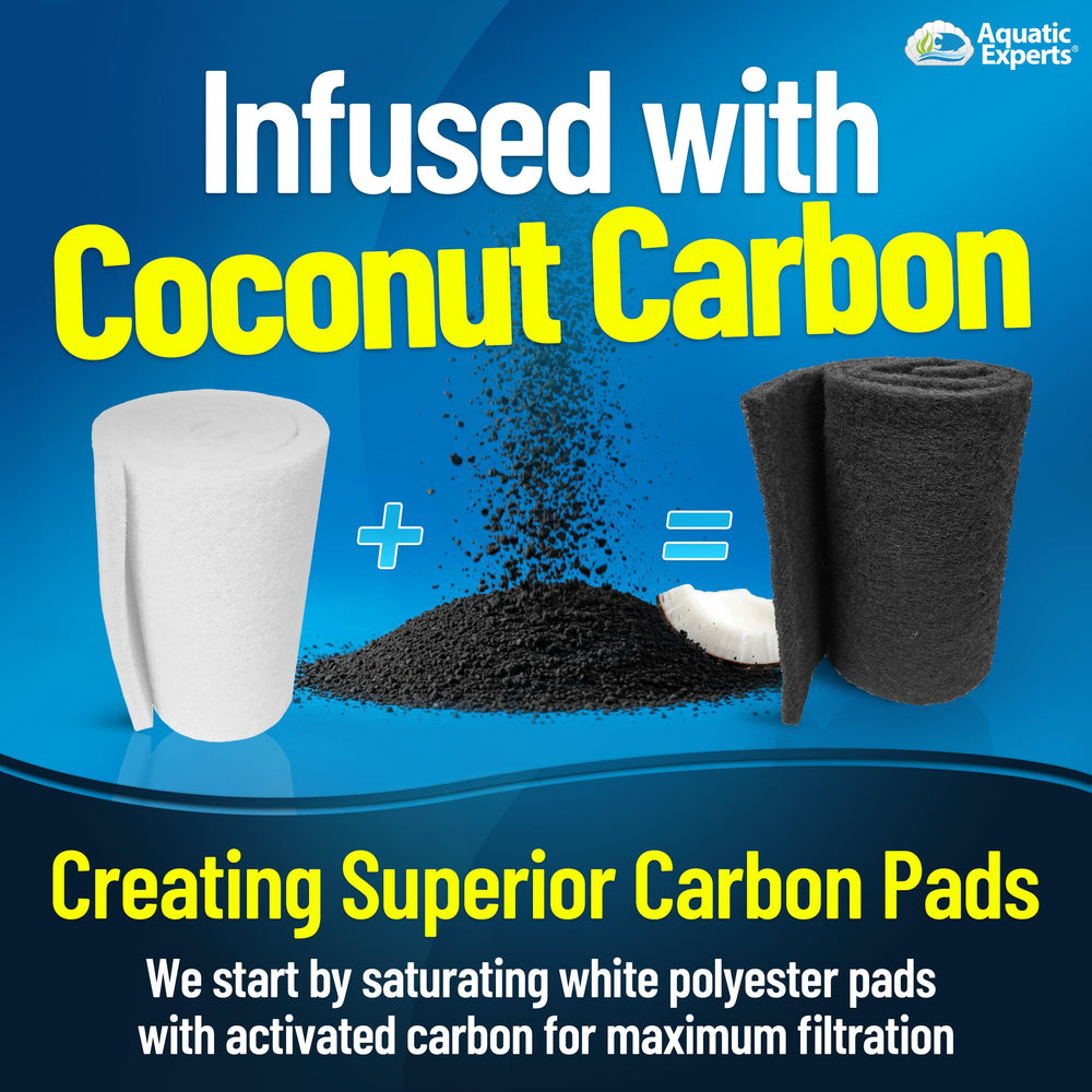 Aquatic Experts carbon pad helps maintain clean, vibrant home tanks.