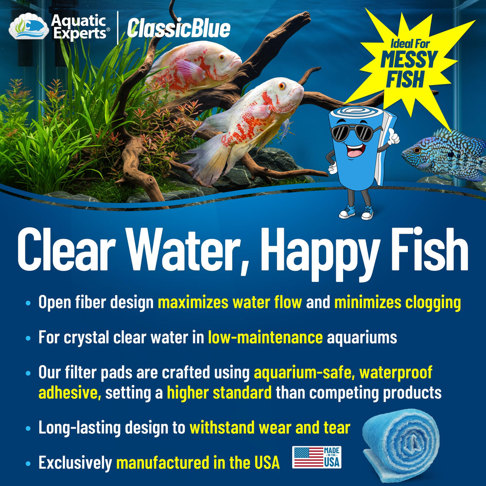 Aquatic Experts Classic Bonded Filter Pad cut-to-fit demonstrates flexible customization