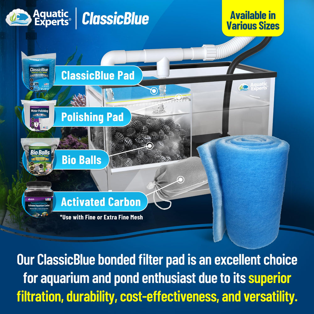 Aquatic Experts Classic Bonded Filter Pad dense polyester fibers provide durable performance