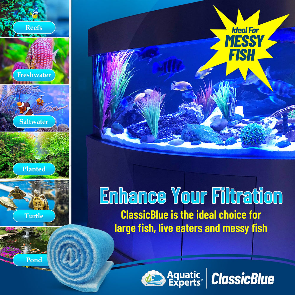 Aquatic Experts Classic Bonded Filter Pad pairs with activated carbon for enhanced filtration