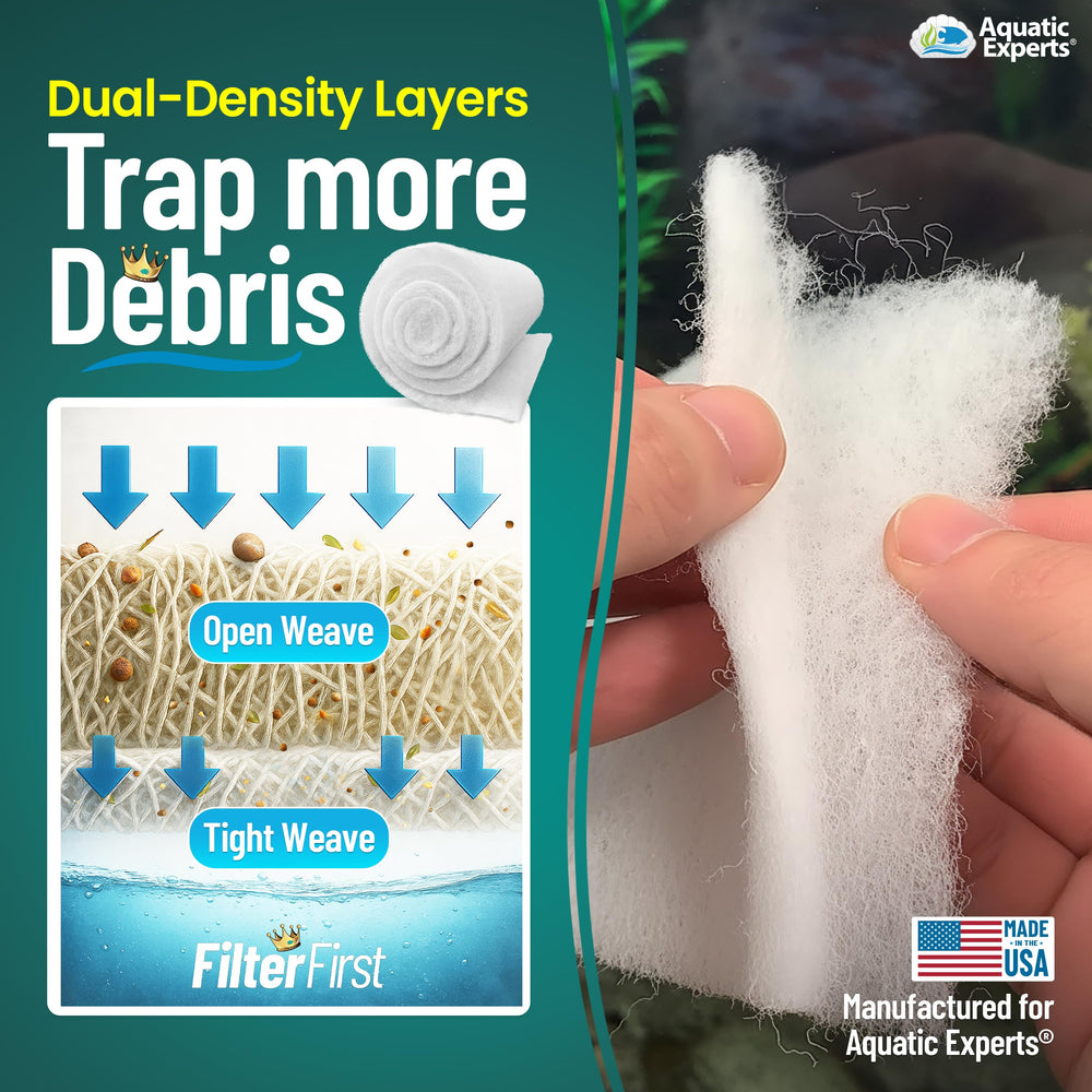 Aquatic Experts FilterFirst pad undergoing rinse for reuse