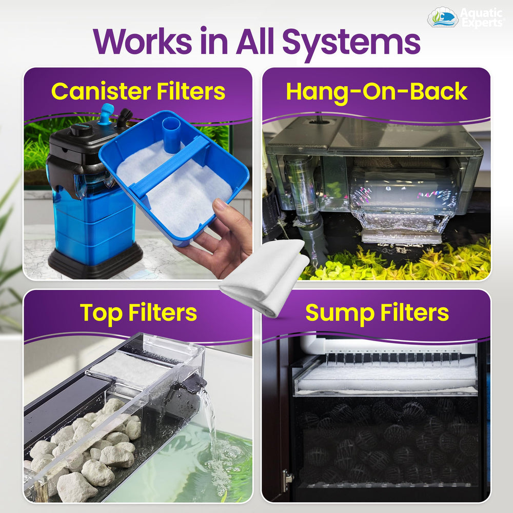 Aquatic Experts layered filter media supports extended cleaning intervals with other pads