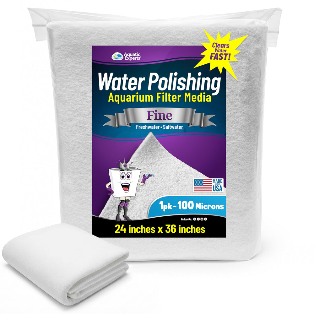 Aquatic Experts polishing pad for 100 micron filtration improves aquarium water clarity