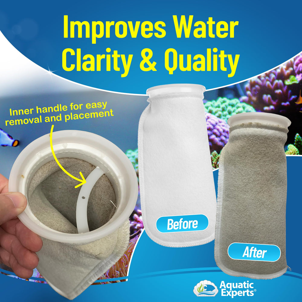 Aquatic Experts filter socks improve sump performance and water quality.