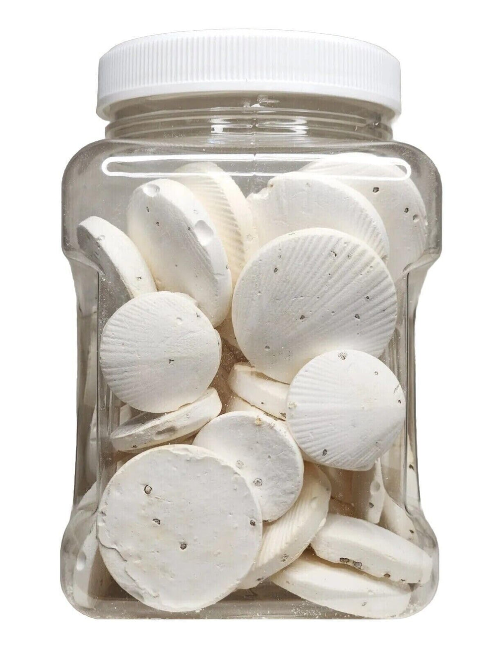 Aquatic Foods Inc. calcium-disk-medium for crabs and plecos strengthens shells and health.