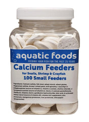 Aquatic Foods Inc calcium feeder disk close-up showing mineral blend for crustaceans