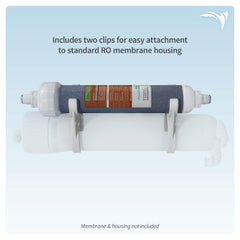 Aquatic Life DI cartridge integrated with RO Buddie +DI system for a compact setup.