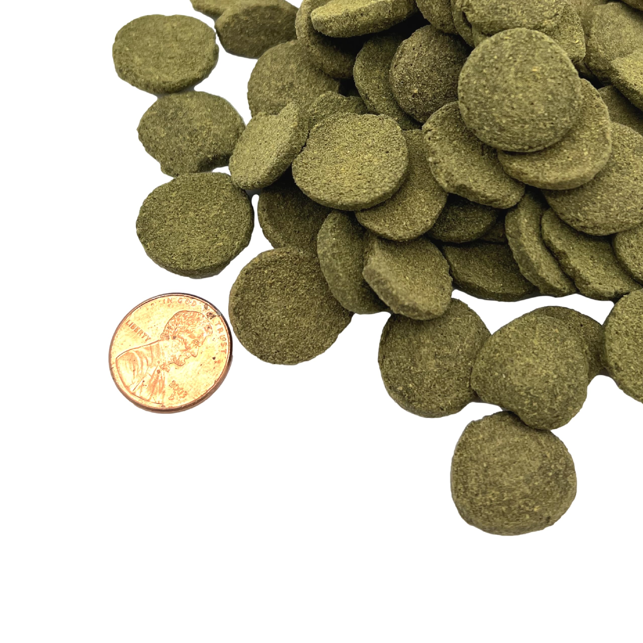 Aquatic Provisions algae discs fortified with vitamins and minerals for herbivores.