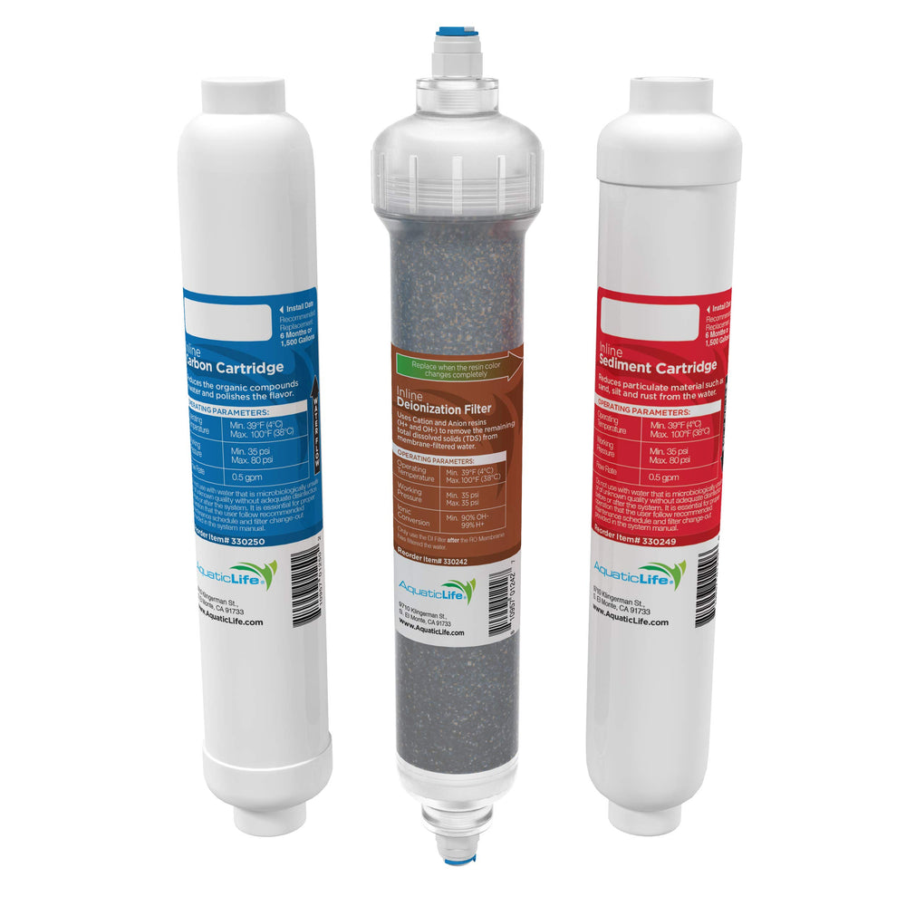 Aquatic Life RO Buddie sediment filter helps clearer water by reducing particulates.