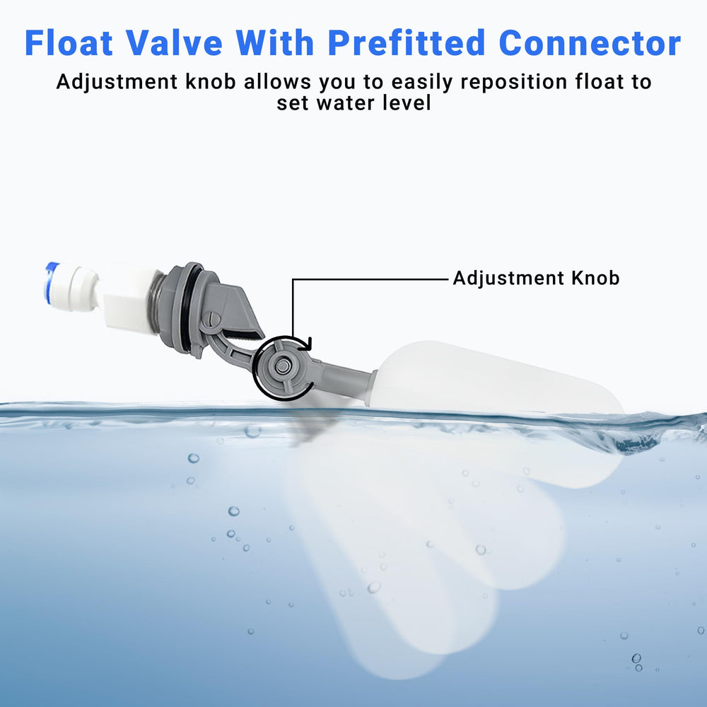 AQUEFY auto top-off in-use setup maintains stable aquarium water levels.