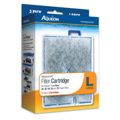 Aqueon 06087 filter cartridge large 3-pack ready-to-use filtration for clean water.