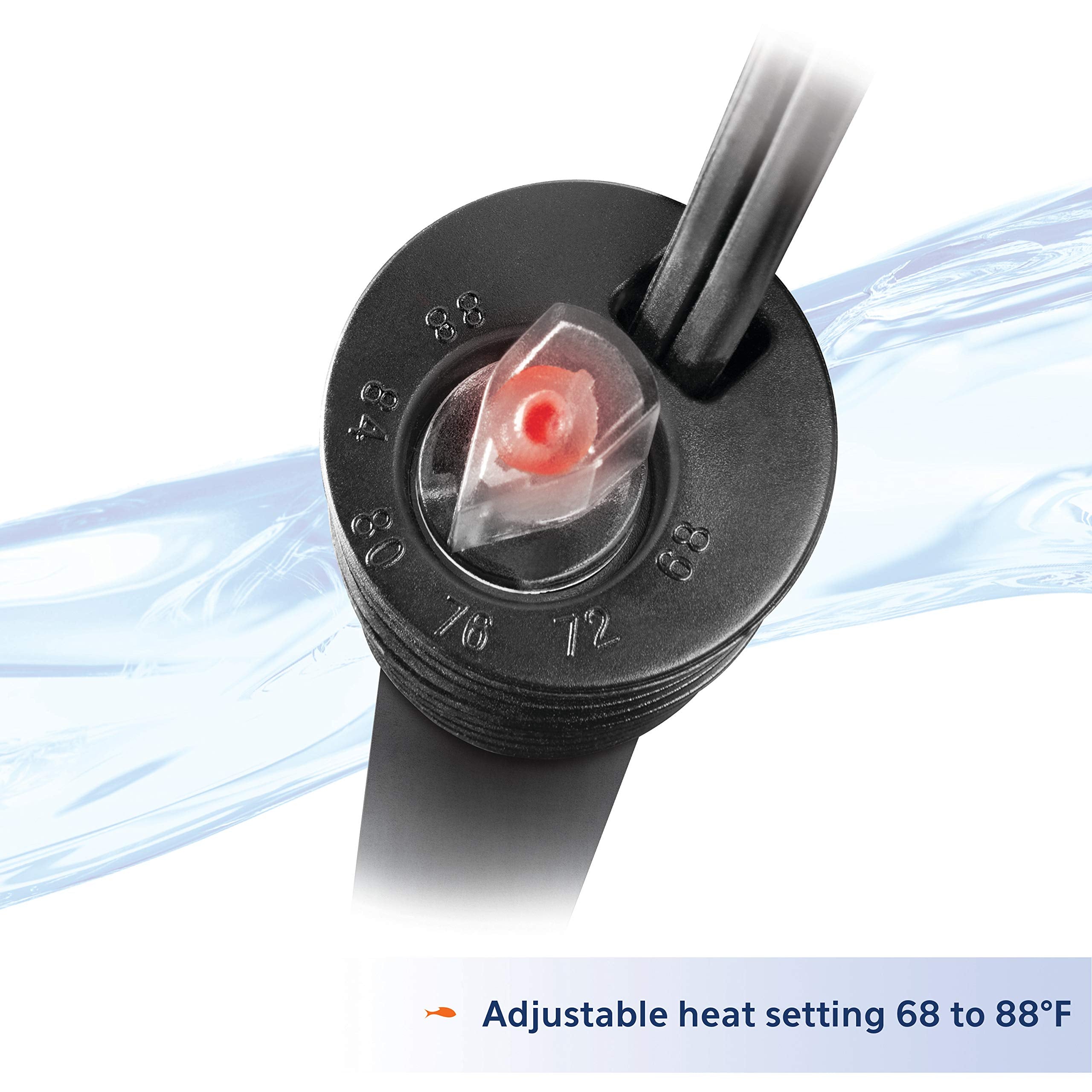 Red LED indicator on Aqueon Pro Heater signals active heating