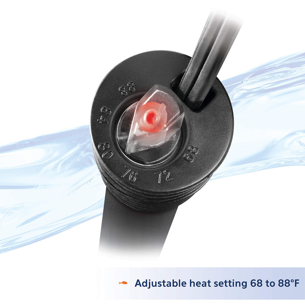 Red LED indicator on Aqueon Pro Heater signals active heating