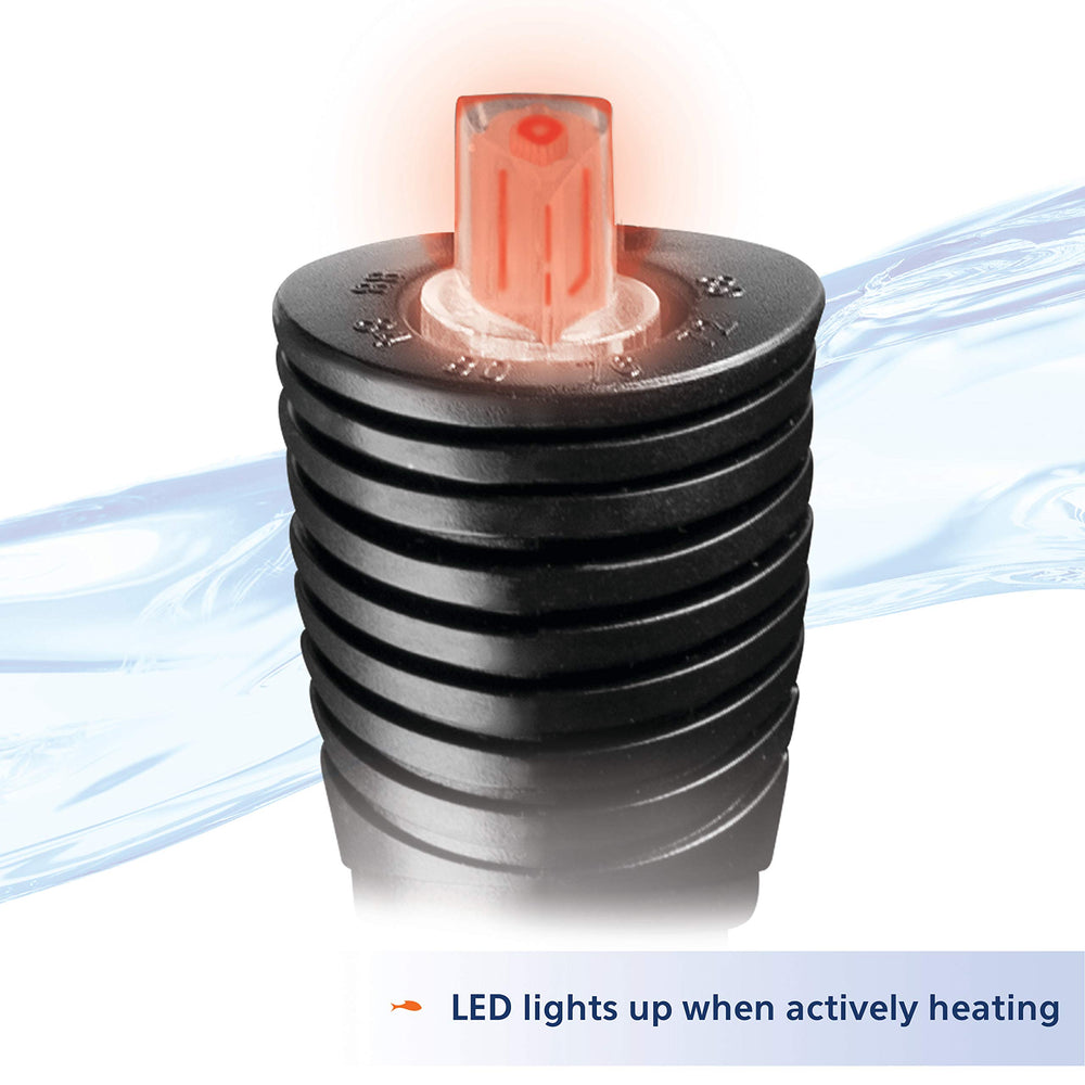 Suction cups enable horizontal or vertical installation of Aqueon Pro Heater