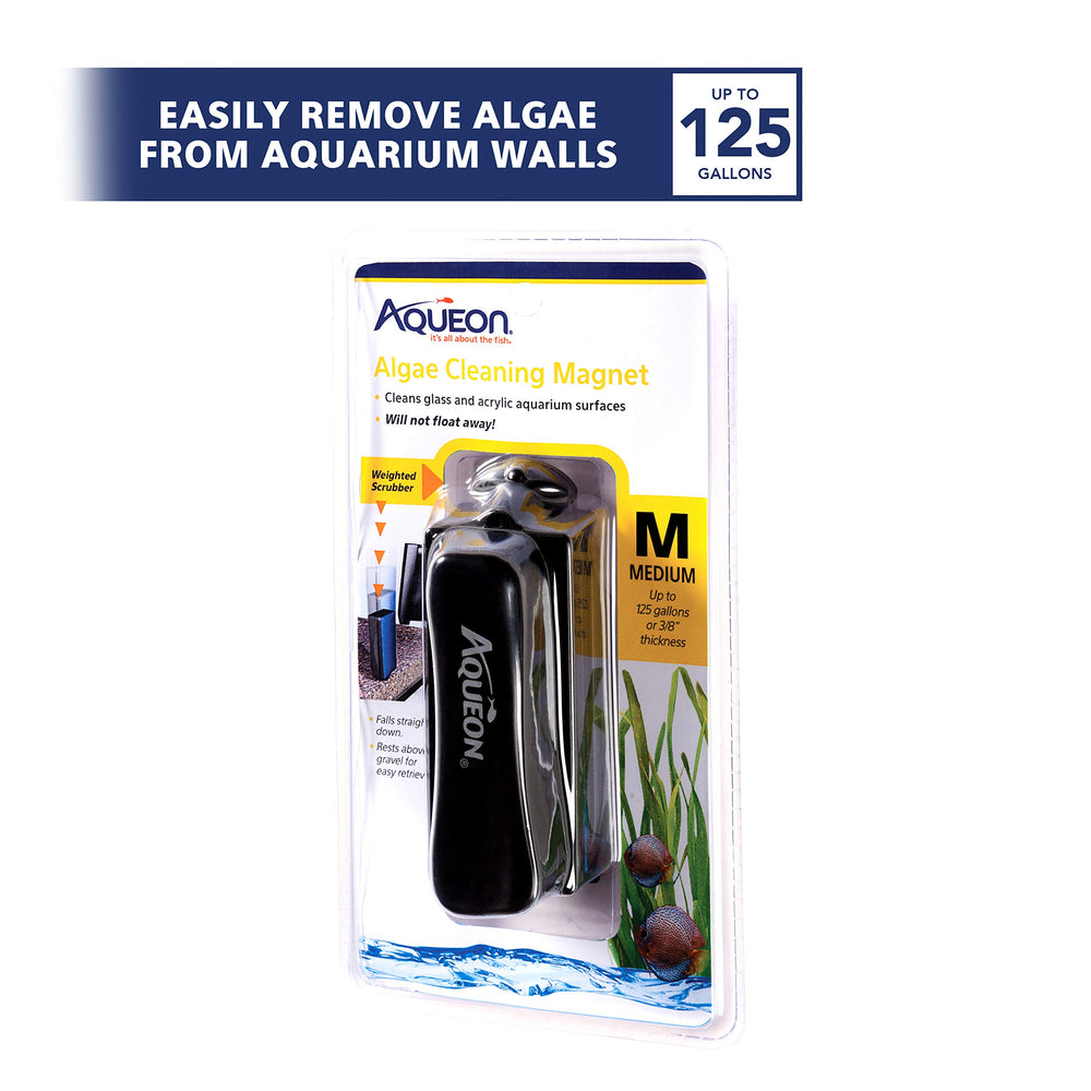 Aqueon Algae Scraper exterior magnet enables control from outside the tank.