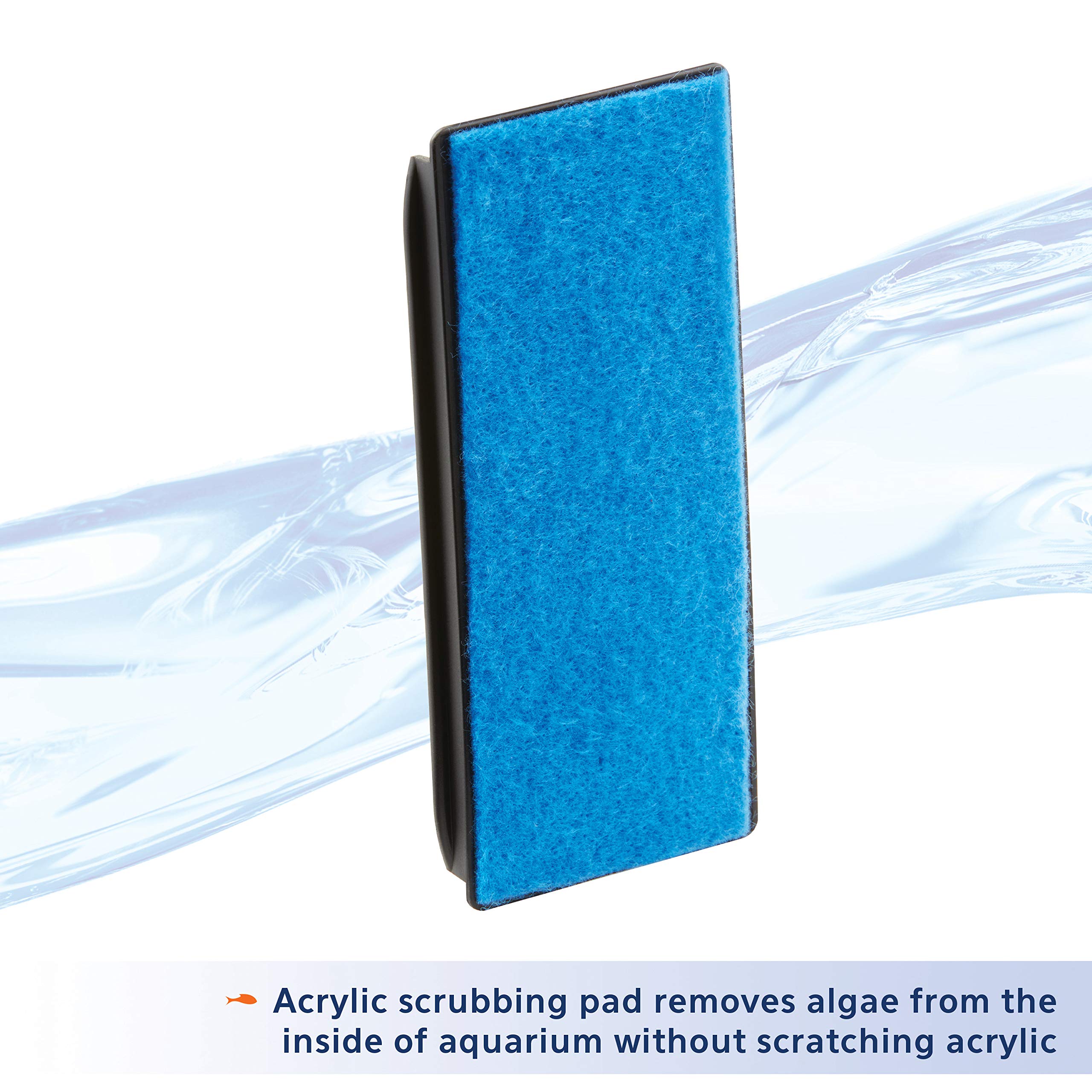 Aqueon Algae Scraper includes pads for glass and acrylic types.