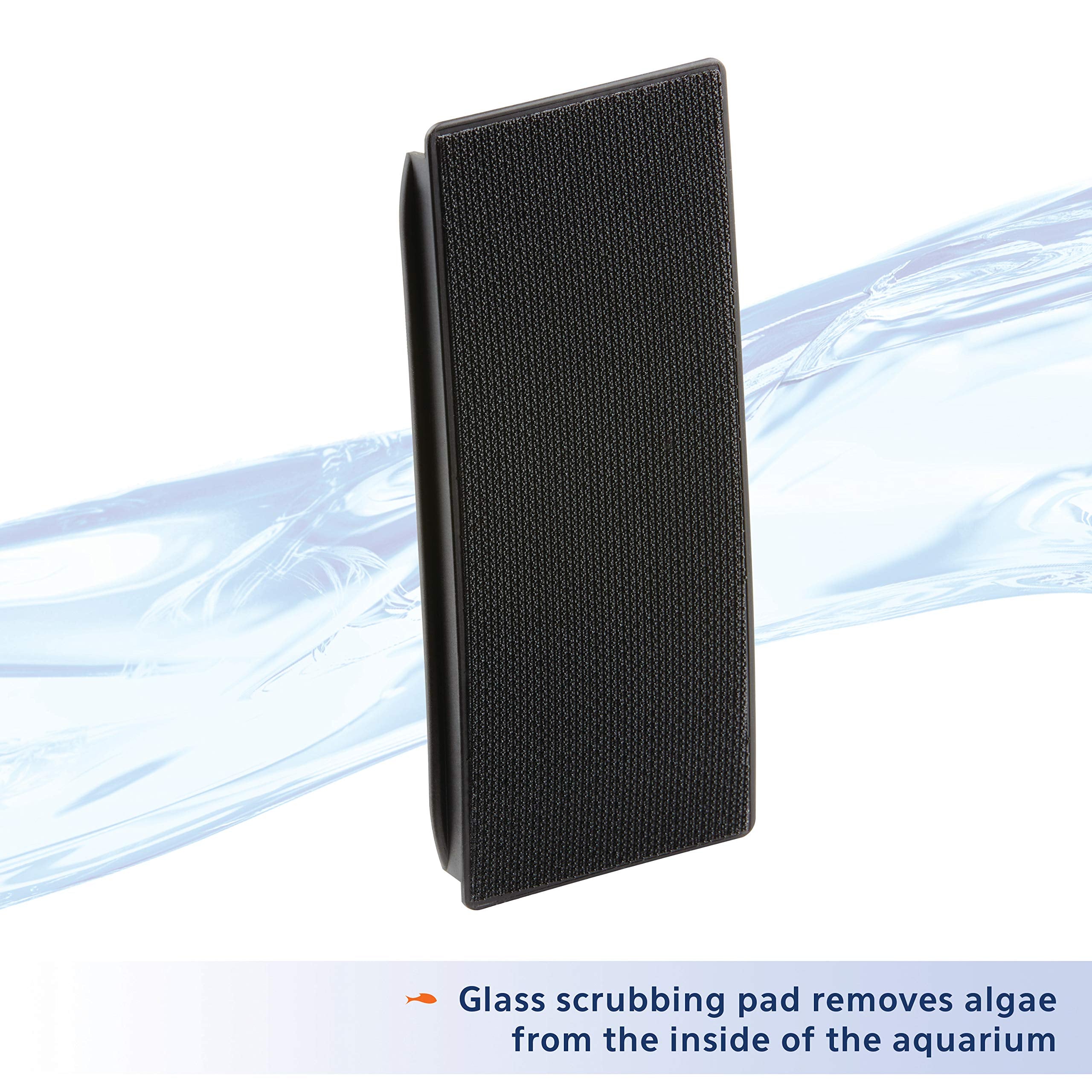 Pad for glass provided by Aqueon Algae Scraper ensures safe algae removal on glass.