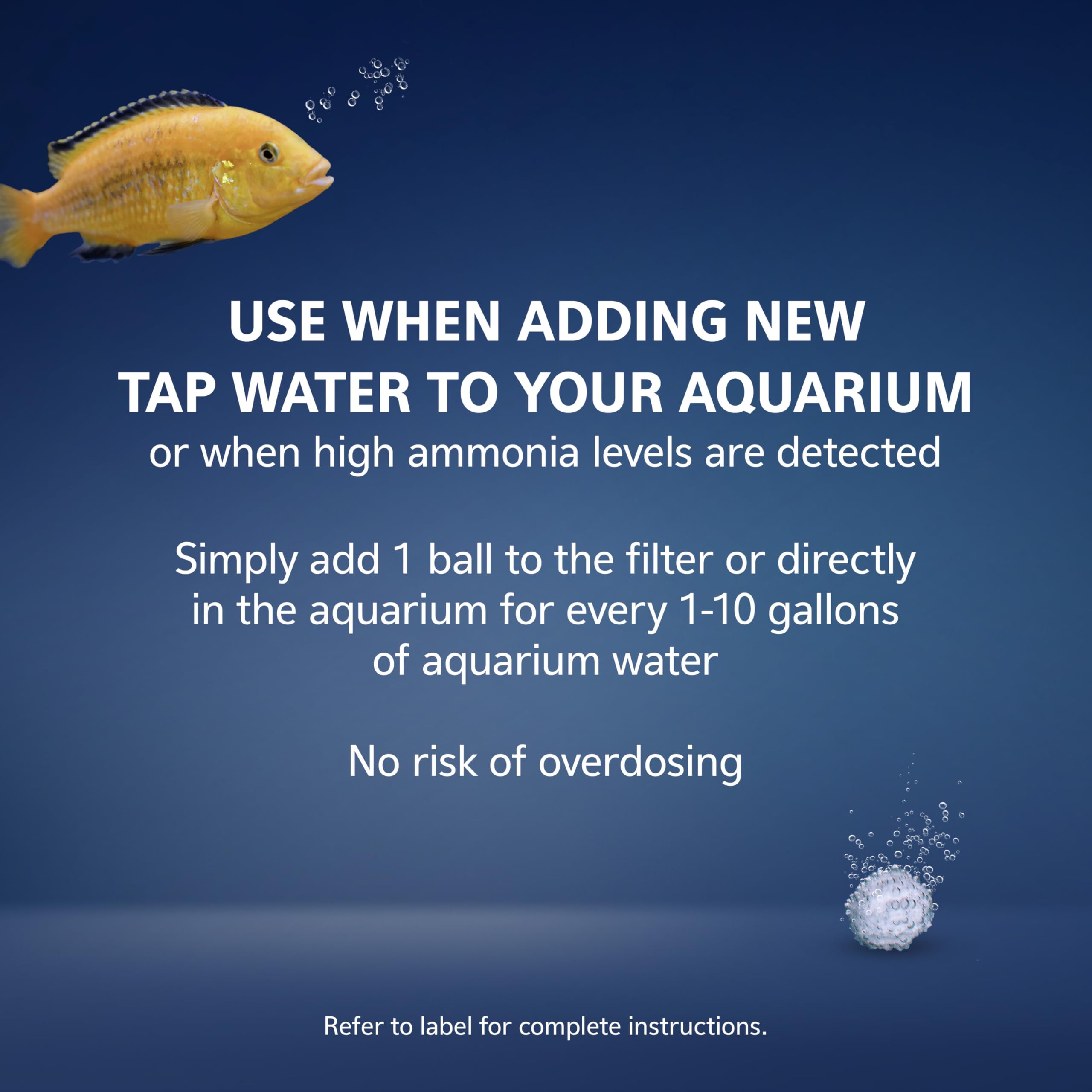 Aqueon AquaPacs label highlighting no measuring required.