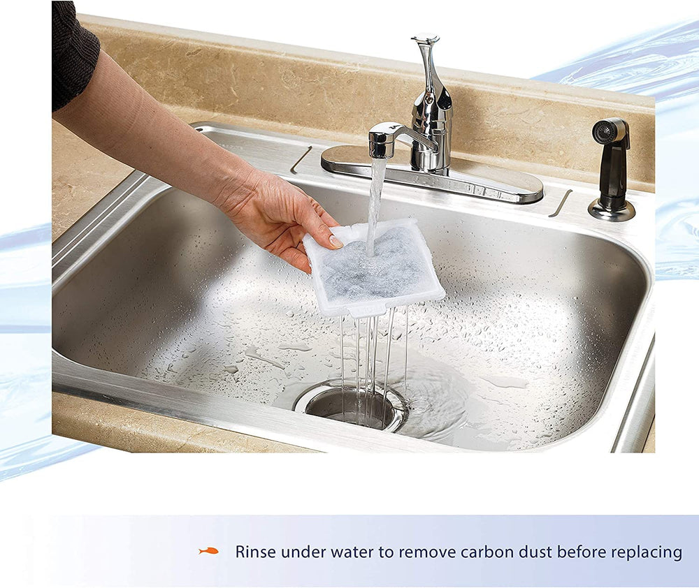 Aqueon filtration cartridge helps keep aquarium water clean with less maintenance.