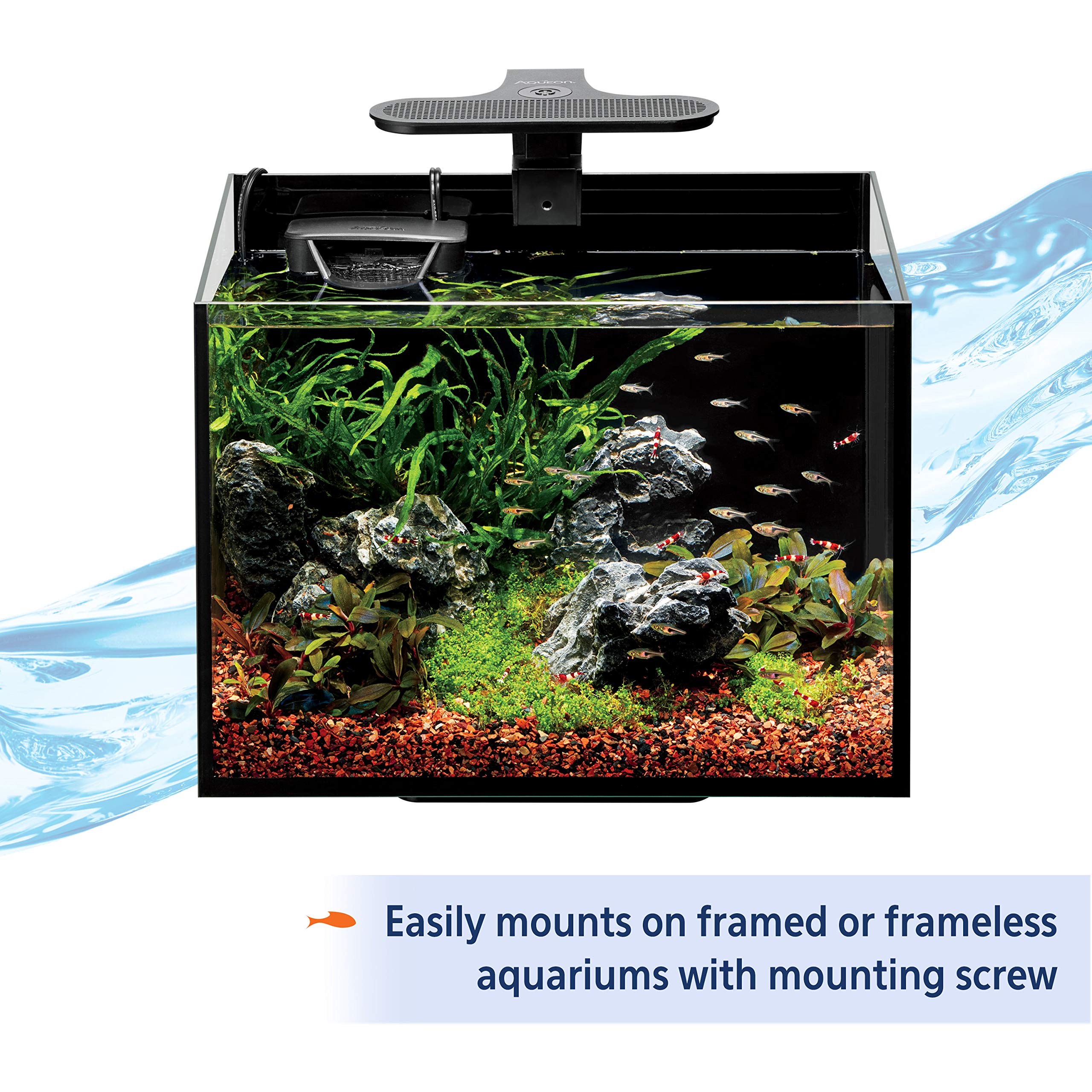 Aqueon Clip-On LED Light suitable for planted aquariums up to 20 gallons