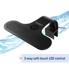 Aqueon Clip-On LED Light soft-touch control for easy operation