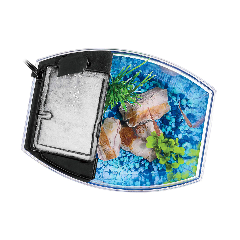 Aqueon compatible with QuietFlow and MiniBow filters for versatile use.